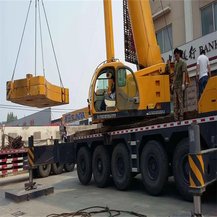 黄陂当地吊车出租|机器吊装|75吨|工厂搬迁服务